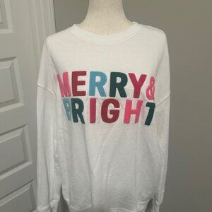 Shiraleah Merry And Bright Sweatshirt, Size XL